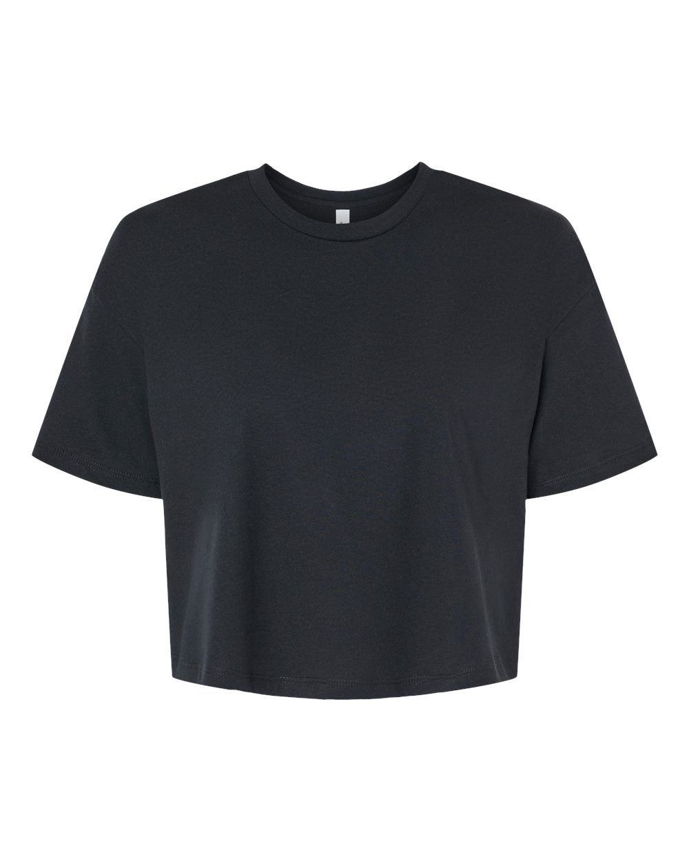 Bella and Canvas Ladies Jersey Cropped T Shirt in Black