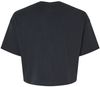 Am image of a Custom Bella and Canvas Ladies Jersey Cropped T Shirt in Black!