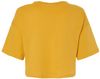 Am image of a Custom Bella and Canvas Ladies Jersey Cropped T Shirt in Mustard!