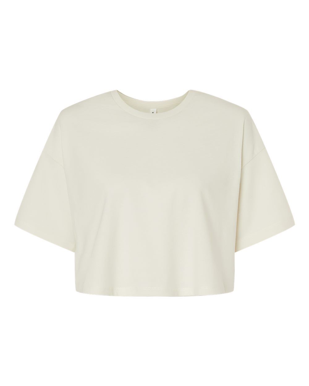 Bella and Canvas Ladies Jersey Cropped T Shirt in Vintage White
