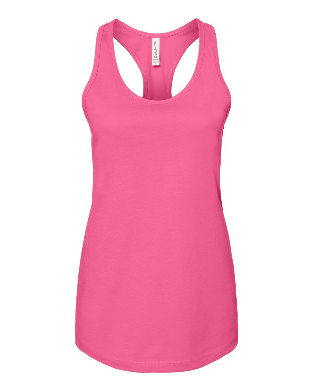 Bella and Canvas Ladies Jersey Racerback Tank in Charity Pink