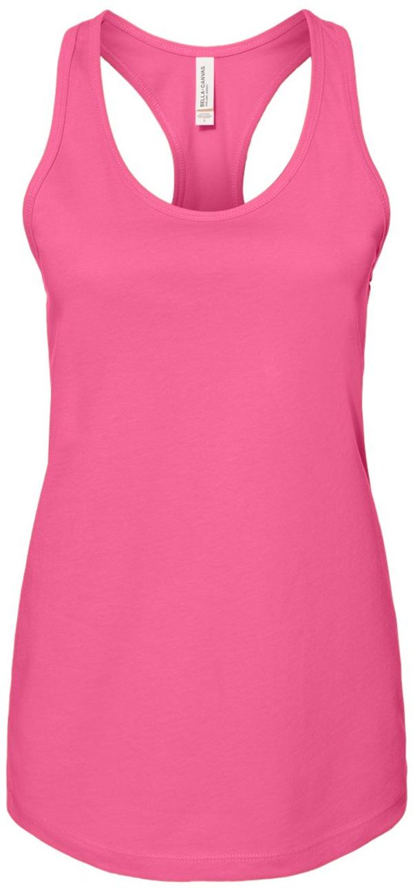 An image of a Custom Bella and Canvas Ladies Jersey Racerback Tank in Charity Pink!