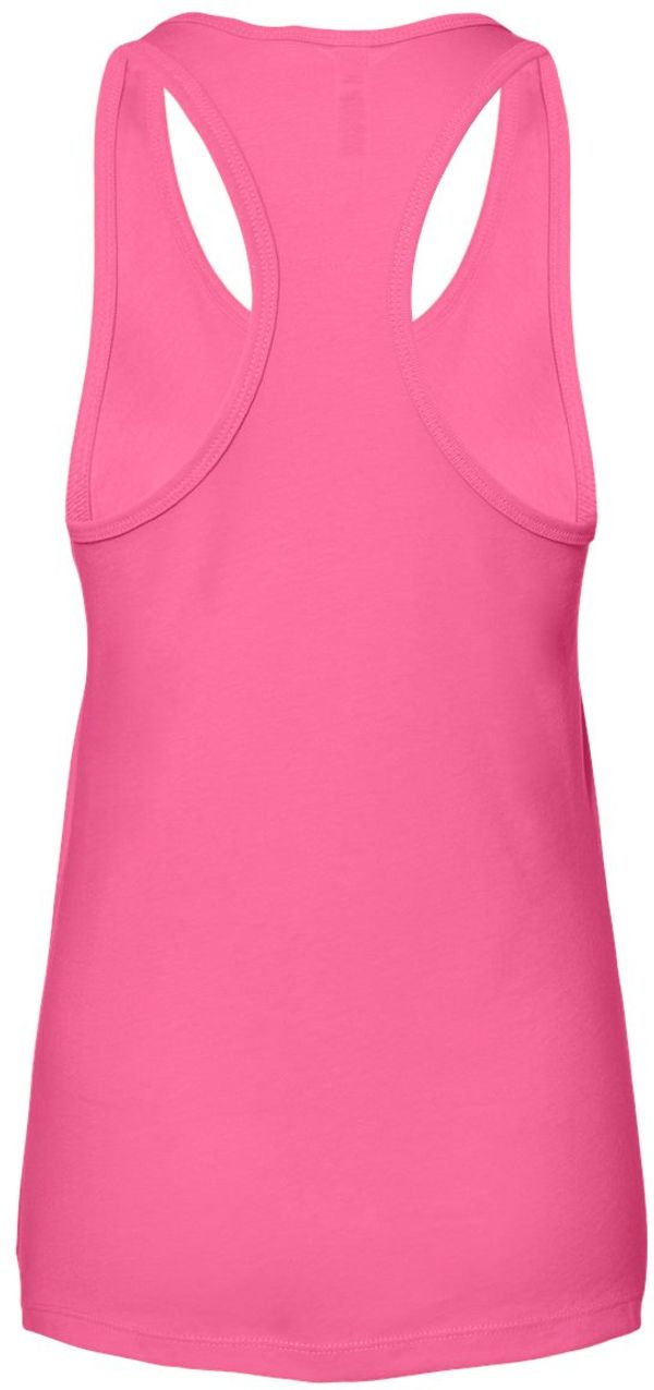 An image of a Custom Bella and Canvas Ladies Jersey Racerback Tank in Charity Pink!