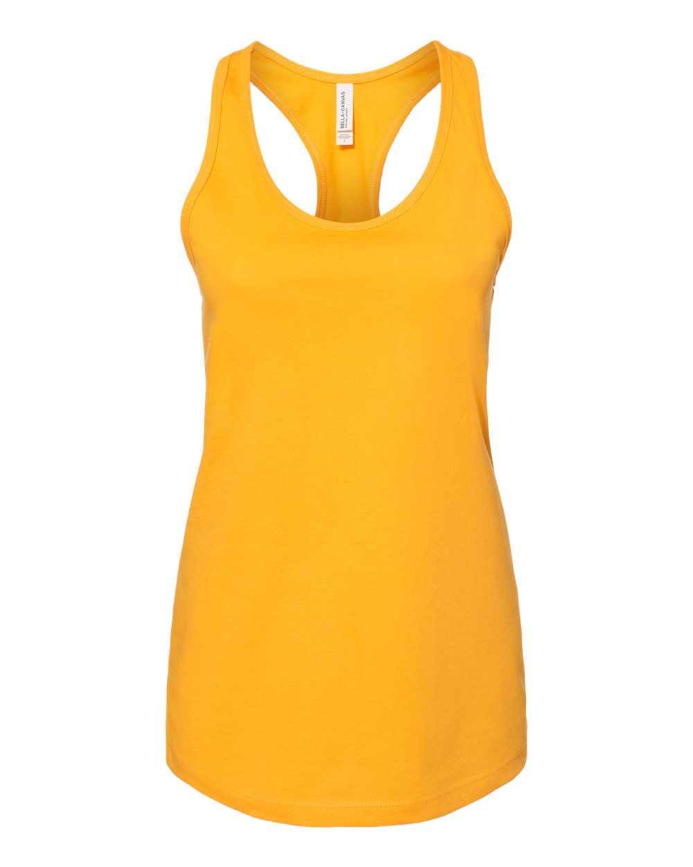 Bella and Canvas Ladies Jersey Racerback Tank in Gold