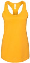 An image of a Custom Bella and Canvas Ladies Jersey Racerback Tank in Gold!