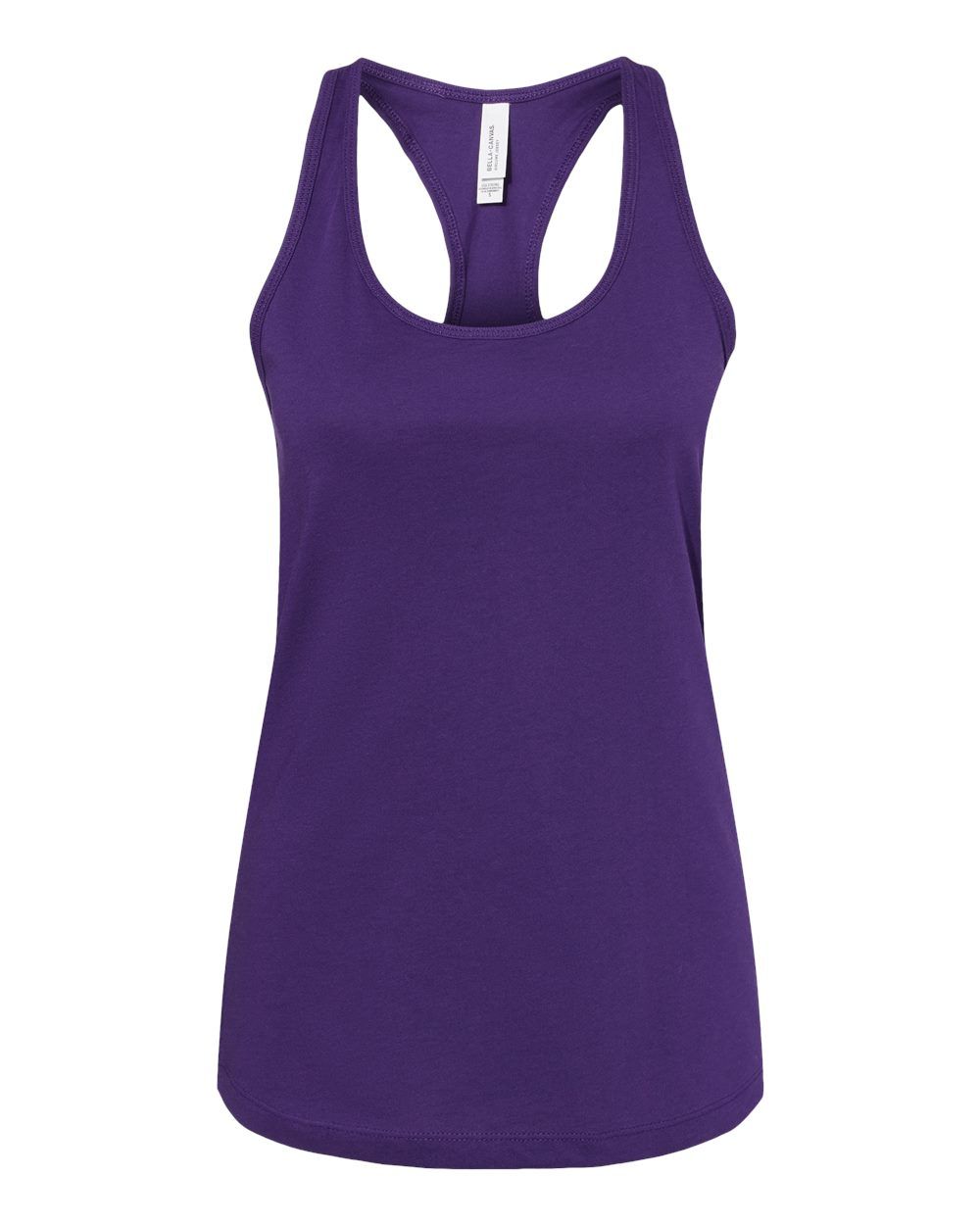 Bella and Canvas Ladies Jersey Racerback Tank in Team Purple