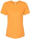 An image of a Custom Bella and Canvas Ladies Relaxed Fit Heather CVC T Shirt in Heather Marmalade!
