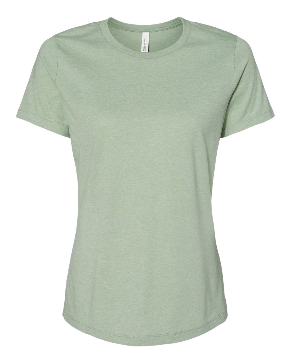 Bella and Canvas Ladies Relaxed Fit Heather CVC T Shirt in Heather Sage