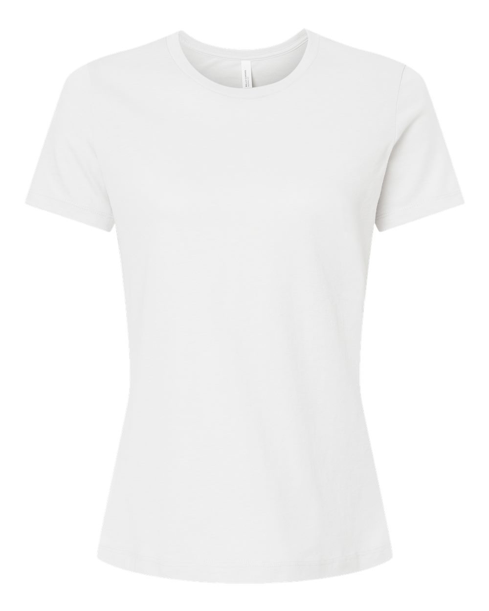 Bella and Canvas Ladies Relaxed Fit Heather CVC T Shirt in Solid White Blend
