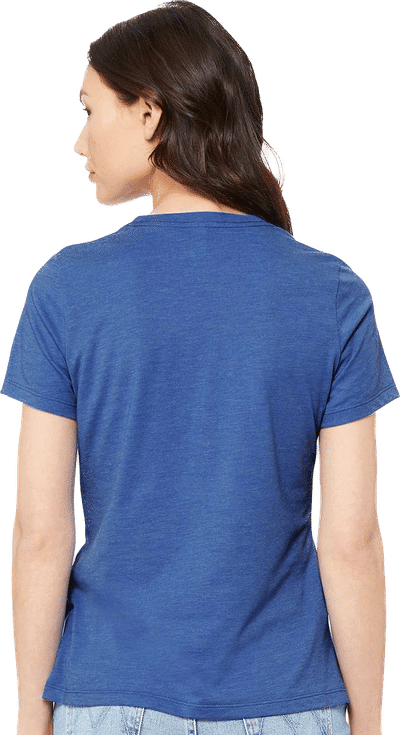 An image of a Custom Bella and Canvas Ladies Relaxed Fit Heather CVC T Shirt!