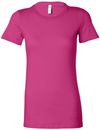 Am image of a Custom Bella and Canvas Ladies Slim Fit T Shirt in Berry!
