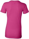Am image of a Custom Bella and Canvas Ladies Slim Fit T Shirt in Berry!