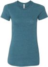Am image of a Custom Bella and Canvas Ladies Slim Fit T Shirt in Heather Deep Teal!