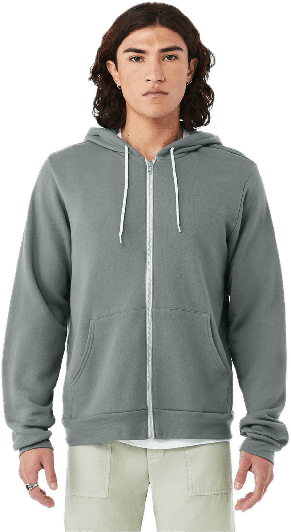 An image of a Custom Bella and Canvas Poly Cotton Fleece Full Zip Hoodie!