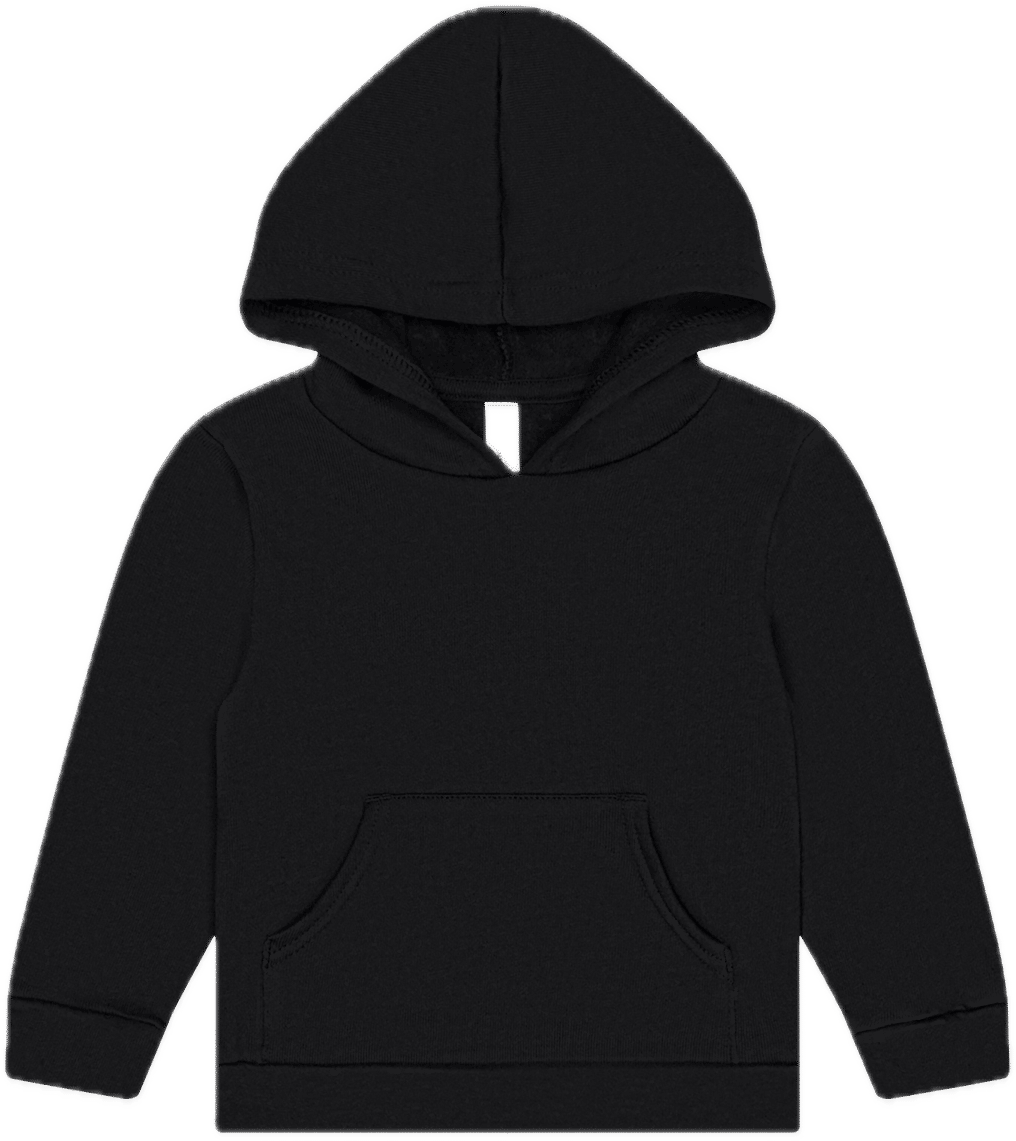 Bella and Canvas Toddler Sponge Fleece Pullover Hoodie in Black