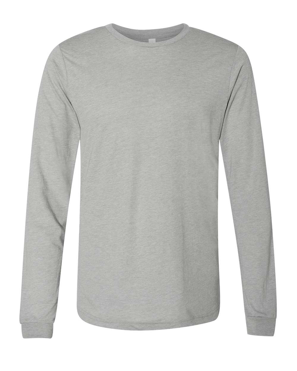 Bella and Canvas Triblend Long Sleeve T Shirt in Athletic Grey Triblend