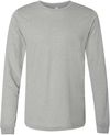 Am image of a Custom Bella and Canvas Triblend Long Sleeve T Shirt in Athletic Grey Triblend!