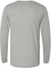 Am image of a Custom Bella and Canvas Triblend Long Sleeve T Shirt in Athletic Grey Triblend!