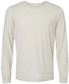 Am image of a Custom Bella and Canvas Triblend Long Sleeve T Shirt in Oatmeal Triblend!