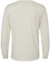 Am image of a Custom Bella and Canvas Triblend Long Sleeve T Shirt in Oatmeal Triblend!