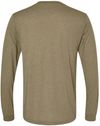 Am image of a Custom Bella and Canvas Triblend Long Sleeve T Shirt in Olive Triblend!