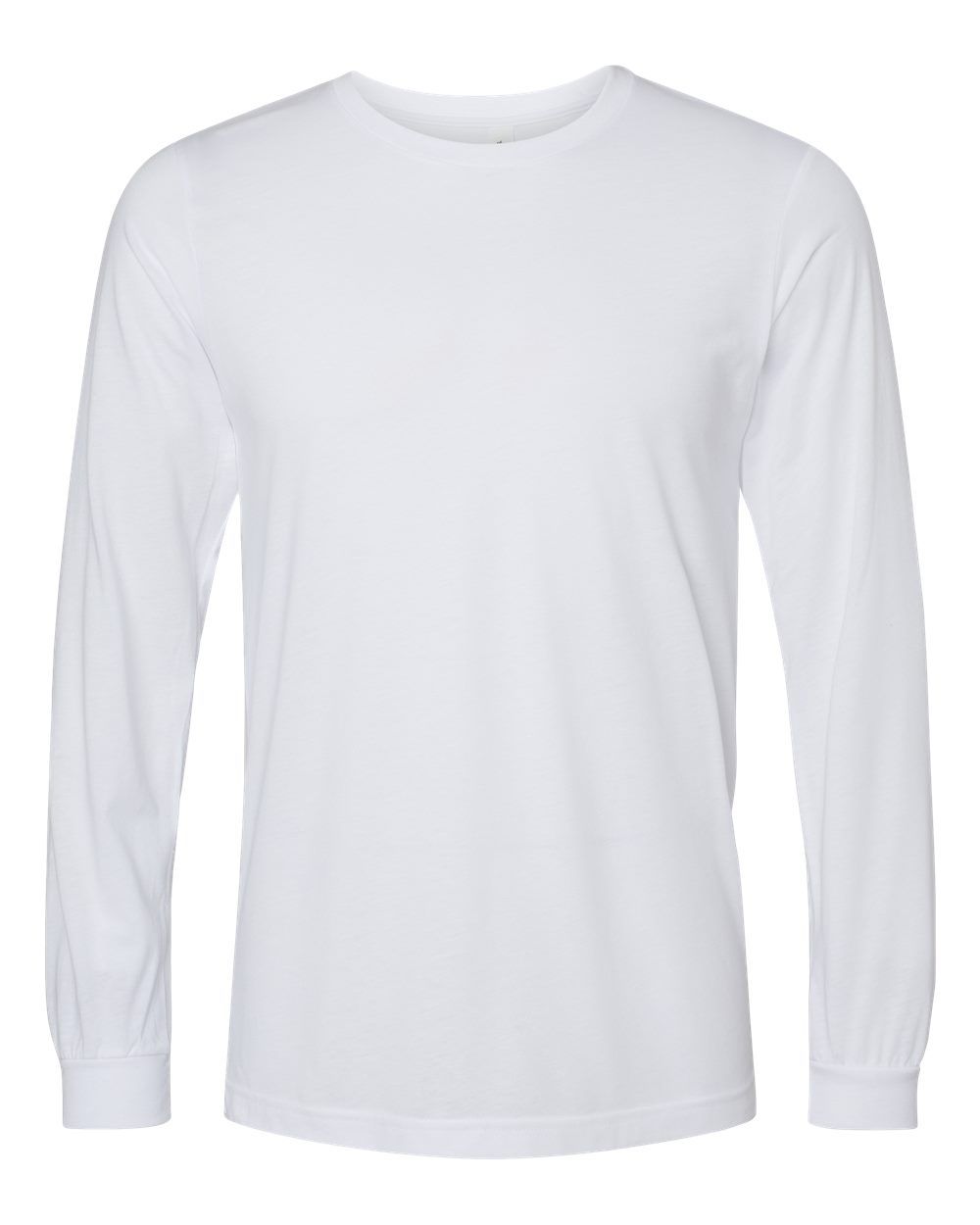 Bella and Canvas Triblend Long Sleeve T Shirt in Solid White Triblend