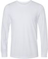 Am image of a Custom Bella and Canvas Triblend Long Sleeve T Shirt in Solid White Triblend!