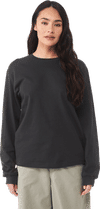 Am image of a Custom Bella and Canvas Unisex Heavyweight Long Sleeve T Shirt in Dark Grey!