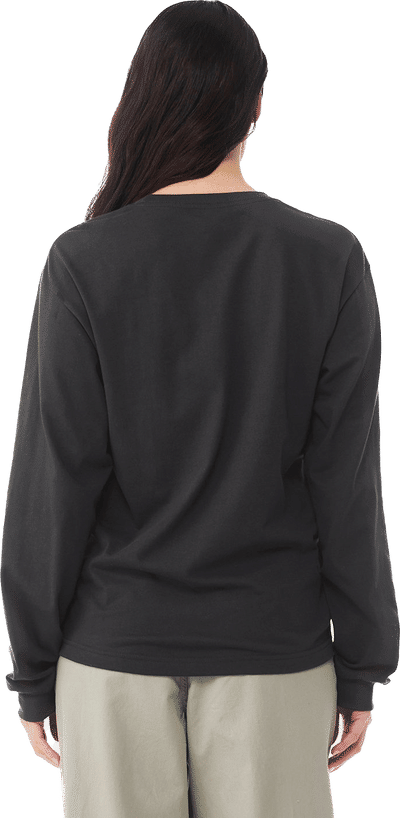 Am image of a Custom Bella and Canvas Unisex Heavyweight Long Sleeve T Shirt in Dark Grey!