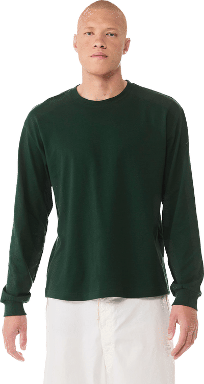 Am image of a Custom Bella and Canvas Unisex Heavyweight Long Sleeve T Shirt in Forest!