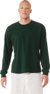 Am image of a Custom Bella and Canvas Unisex Heavyweight Long Sleeve T Shirt in Forest!
