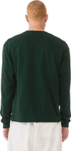 Am image of a Custom Bella and Canvas Unisex Heavyweight Long Sleeve T Shirt in Forest!