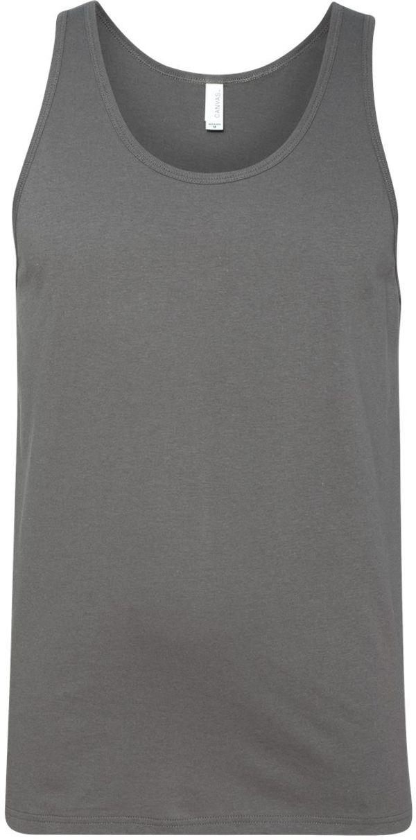 Am image of a Custom Bella and Canvas Unisex Jersey Tank in Asphalt!