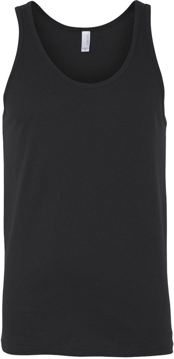 Am image of a Custom Bella and Canvas Unisex Jersey Tank in Black!