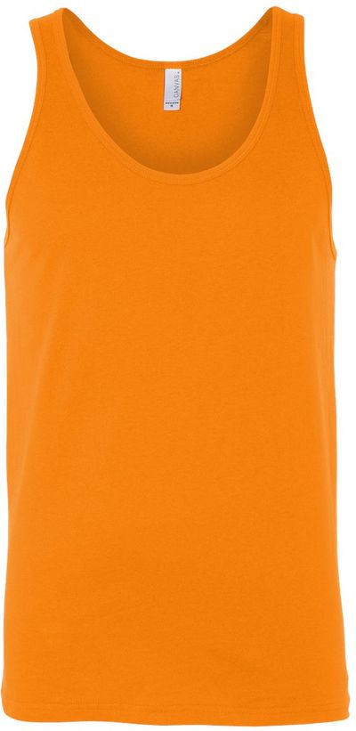 Am image of a Custom Bella and Canvas Unisex Jersey Tank in Orange!