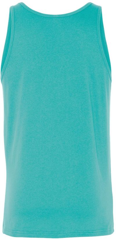 Am image of a Custom Bella and Canvas Unisex Jersey Tank in Teal!