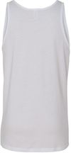 Am image of a Custom Bella and Canvas Unisex Jersey Tank in White!