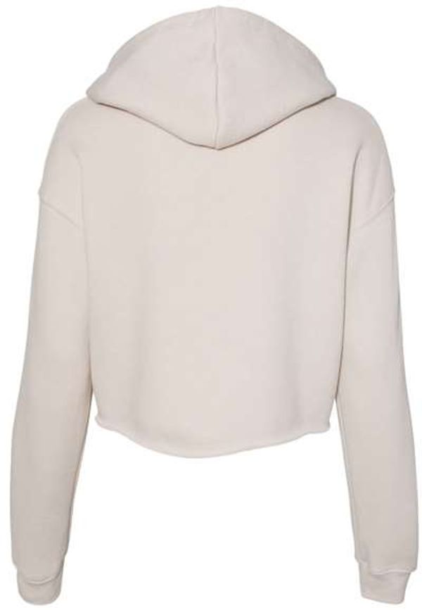 An image of a Custom Bella and Canvas Women's Cropped Fleece Hoodie in Heather Dust!