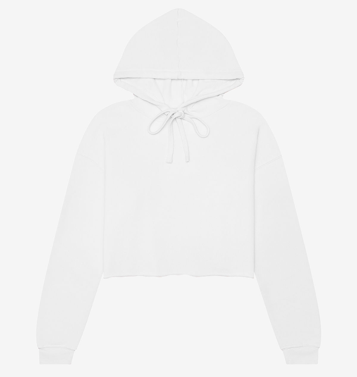 Bella and Canvas Women's Cropped Fleece Hoodie in White