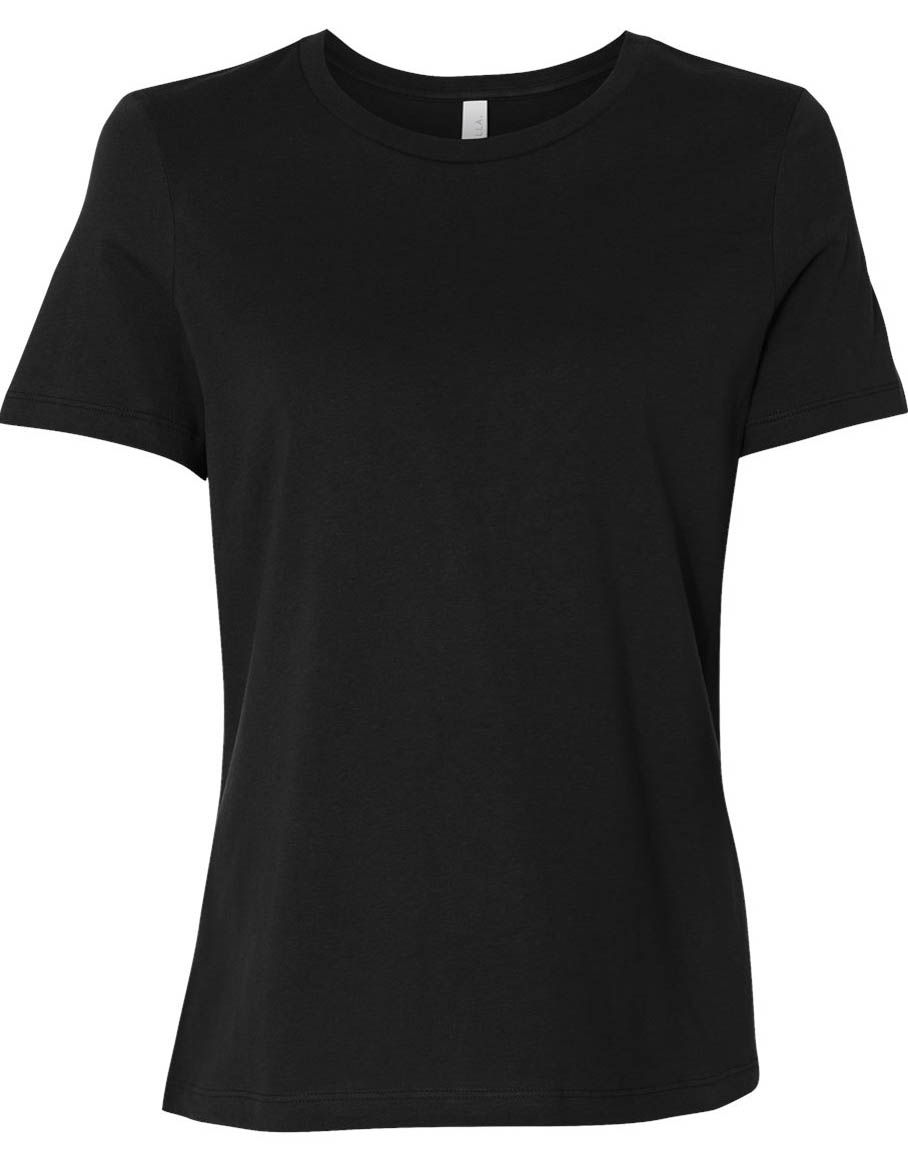 Bella and Canvas Womens Relaxed Jersey Tee in Black