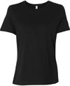 An image of a Custom Bella and Canvas Womens Relaxed Jersey Tee in Black!