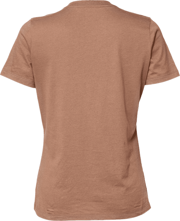Am image of a Custom Bella and Canvas Womens Relaxed Jersey Tee in Chestnut!