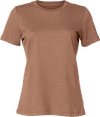 Am image of a Custom Bella and Canvas Womens Relaxed Jersey Tee in Chestnut!