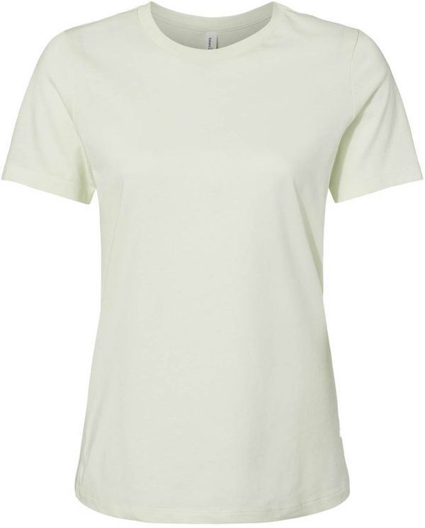An image of a Custom Bella and Canvas Womens Relaxed Jersey Tee in Citron!