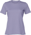 Am image of a Custom Bella and Canvas Womens Relaxed Jersey Tee in Dark Lavender!