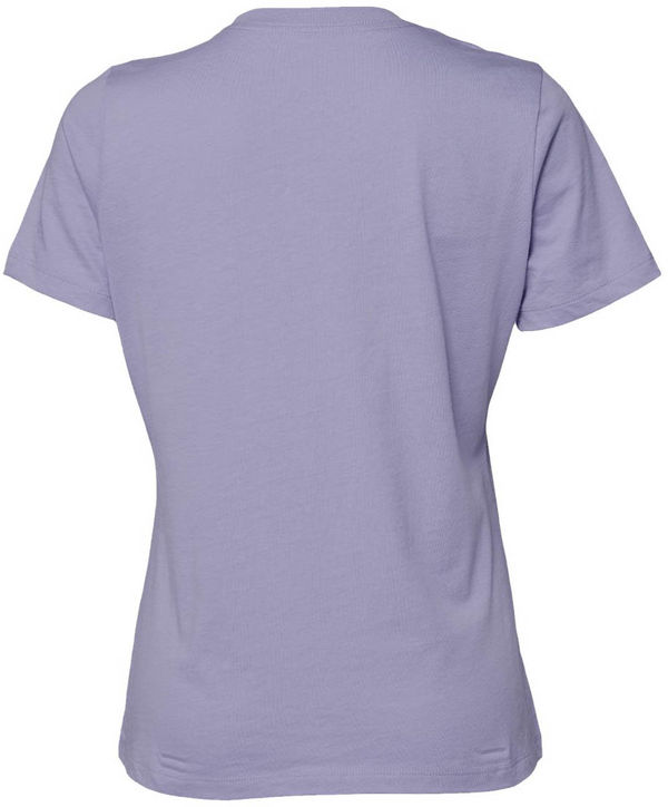 An image of a Custom Bella and Canvas Womens Relaxed Jersey Tee in Dark Lavender!