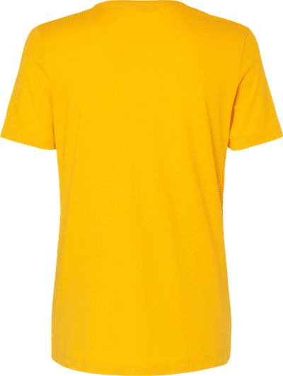 Am image of a Custom Bella and Canvas Womens Relaxed Jersey Tee in Gold!