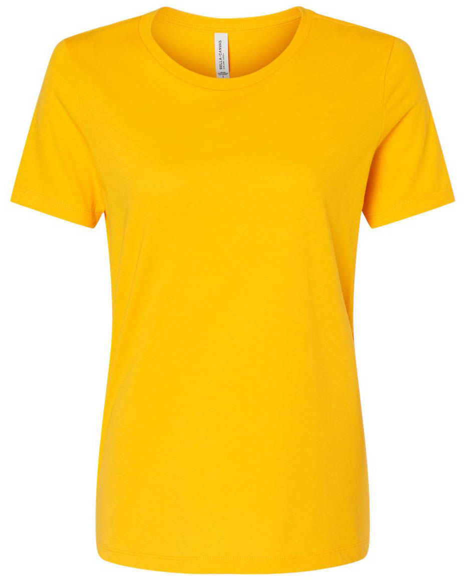 Bella and Canvas Womens Relaxed Jersey Tee in Gold