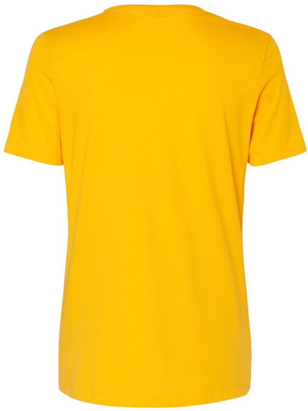 An image of a Custom Bella and Canvas Womens Relaxed Jersey Tee in Gold!