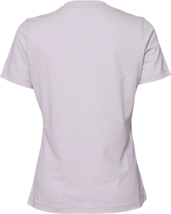 Am image of a Custom Bella and Canvas Womens Relaxed Jersey Tee in Lavender Dust!
